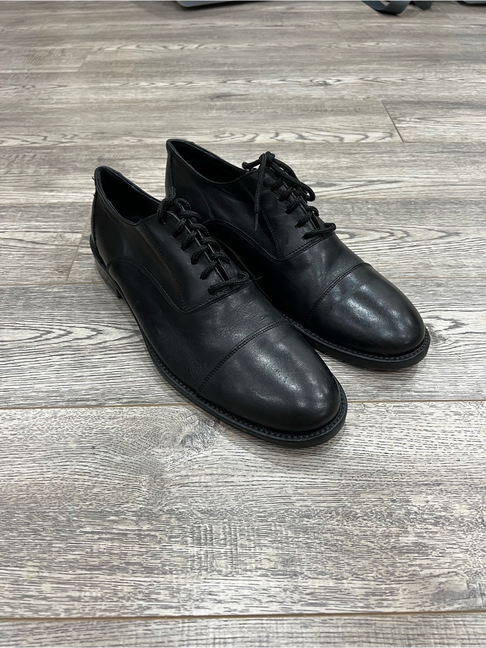 Borgo Mediceo Black Cap-Toe Men's Dress Oxfords Size 43 Made in Italy